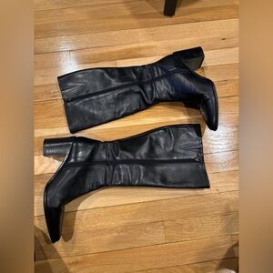 Seychelles Black Leather Knee High Boots